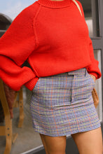 Load image into Gallery viewer, Navy Plaid Mini Skirt
