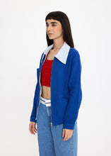 Load image into Gallery viewer, 68f6623ec600065f8f92bc31_v-jacket-blue-100-cotton-wide-collar-unisex-sustainable-eco-friendly-bomber-jacket_1762104141305.jpg
