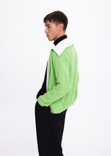 Load image into Gallery viewer, 68f6623ec600065f8f92bc31_v-jacket-green-100-cotton-wide-collar-unisex-sustainable-bomber-jacket_1762104541271.jpg
