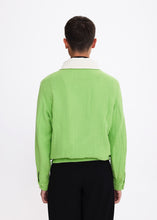 Load image into Gallery viewer, 68f6623ec600065f8f92bc31_v-jacket-green-100-cotton-wide-collar-unisex-sustainable-eco-friendly-bomber-jacket_1762104541272.jpg
