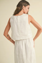Load image into Gallery viewer, White Eyelet Emma Tank
