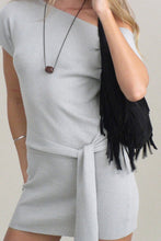 Load image into Gallery viewer, DERANA-MINI-DRESS-LUREX-SLVR-SHMR-1.jpg
