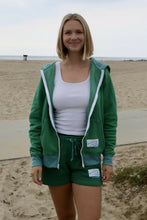 Load image into Gallery viewer, Zip Up Hoodie- Green Fleece
