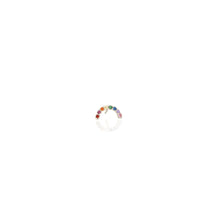 Load image into Gallery viewer, Single Rainbow Arc Crystal Stud Earring - Gold
