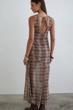 Load image into Gallery viewer, ELS9KA-DRESS-BROWN-PINK-BLURRY-CH.jpg
