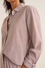 Load image into Gallery viewer, Chocolate Zephyr Stripe Shirt
