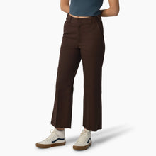 Load image into Gallery viewer, Rinsed Chocolate Crop Ankle Pant
