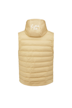 Load image into Gallery viewer, EGMS9005-HoodedPufferVest-Pale_Khaki-Back
