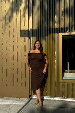 Load image into Gallery viewer, Brown Mariposa Backless Dress
