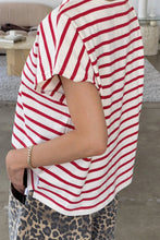 Load image into Gallery viewer, Red Stripe Manon Tee
