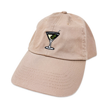 Load image into Gallery viewer, Tan Martini Embroidered Hat
