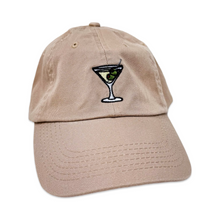 Load image into Gallery viewer, Tan Martini Embroidered Hat
