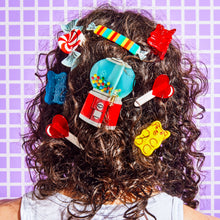 Load image into Gallery viewer, Mini Red Gummy Bear Hair Claw Clip
