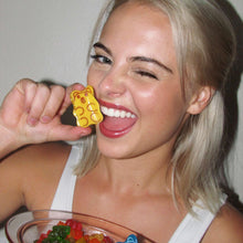 Load image into Gallery viewer, Mini Yellow Gummy Bear Hair Claw Clip
