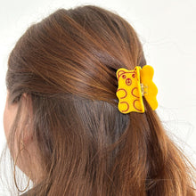 Load image into Gallery viewer, Mini Yellow Gummy Bear Hair Claw Clip
