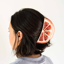 Load image into Gallery viewer, XL Grapefruit Slice Hair Claw Clip
