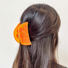 Load image into Gallery viewer, Large Orange Slice Hair Claw Clip
