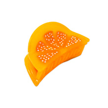 Load image into Gallery viewer, Mini Orange Slice Hair Claw Clip
