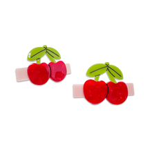 Load image into Gallery viewer, Cherries Alligator Hair Clip Set
