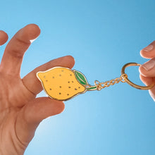 Load image into Gallery viewer, Lemon Enamel Keychain
