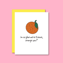 Load image into Gallery viewer, Orange Friendship Risograph Card
