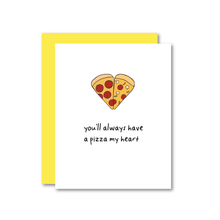 Load image into Gallery viewer, Pizza Heart Risograph Card
