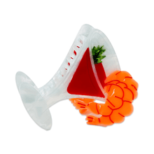 Load image into Gallery viewer, Large Shrimp Cocktail Hair Claw Clip
