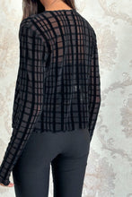 Load image into Gallery viewer, Black Floral Flock Kahula Top

