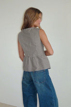 Load image into Gallery viewer, Brown Gingham Kayvata Tank
