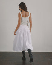 Load image into Gallery viewer, White Poplin Kiyono Skirt
