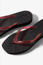 Load image into Gallery viewer, Red Transparent Tapered Platform Flip Flops
