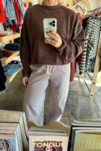 Load image into Gallery viewer, Chocolate Terry Daisy Pullover
