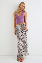 Load image into Gallery viewer, SORENA-SKIRT-BLACK-IVORY-DALMATIAN-SKIN-23719.jpg
