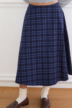 Load image into Gallery viewer, TAKIKA-MID-SKIRT-MIDNIGHT-CHECK.jpg
