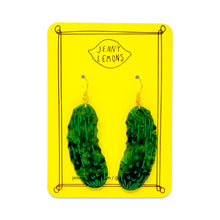 Load image into Gallery viewer, Big Pickle Earrings Jewelry Jenny Lemons 
