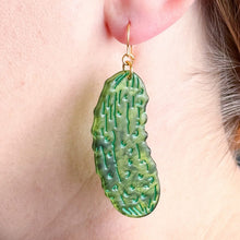 Load image into Gallery viewer, Big Pickle Earrings Jewelry Jenny Lemons 
