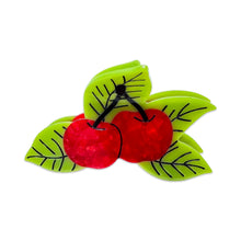 Load image into Gallery viewer, Large Cherries Hair Claw Clip
