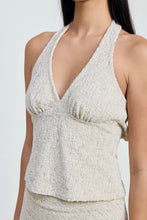Load image into Gallery viewer, Chenille Plaid Halter Top
