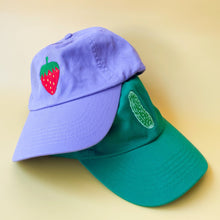 Load image into Gallery viewer, Embroidered Strawberry Hat Accessories Jenny Lemons 
