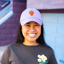 Load image into Gallery viewer, Embroidered Strawberry Hat Accessories Jenny Lemons 
