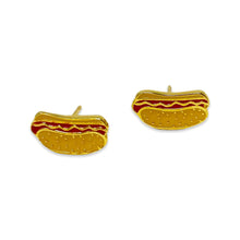 Load image into Gallery viewer, Hot Dog Enamel Earrings Jewelry Jenny Lemons 
