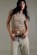Load image into Gallery viewer, Brown Lola Striped Tee
