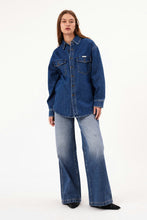 Load image into Gallery viewer, Ashley Blue Classic Shacket
