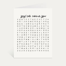 Load image into Gallery viewer, GC1108 Lets Celebrate Wordsearch Card
