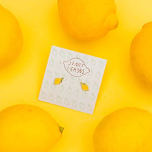 Load image into Gallery viewer, Lemon Enamel Earrings Jewelry Jenny Lemons 
