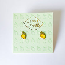 Load image into Gallery viewer, Lemon Enamel Earrings Jewelry Jenny Lemons 
