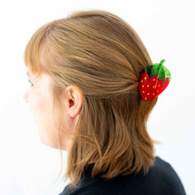 Load image into Gallery viewer, Midi Red Strawberry Hair Claw Accessories Jenny Lemons 
