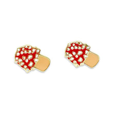 Load image into Gallery viewer, Mushroom Enamel Earrings Jewelry Jenny Lemons 
