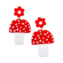 Load image into Gallery viewer, Mushrooms and Flowers Earrings Jewelry Jenny Lemons 
