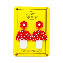 Load image into Gallery viewer, Mushrooms and Flowers Earrings Jewelry Jenny Lemons 
